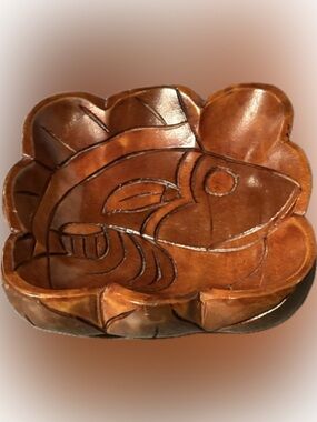 Hand Carved Wooden Bowl Made in Puerto Rico